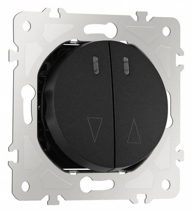 Выключатель для жалюзи с подсветкой без рамки Arte Milano 202 202.39-2.black