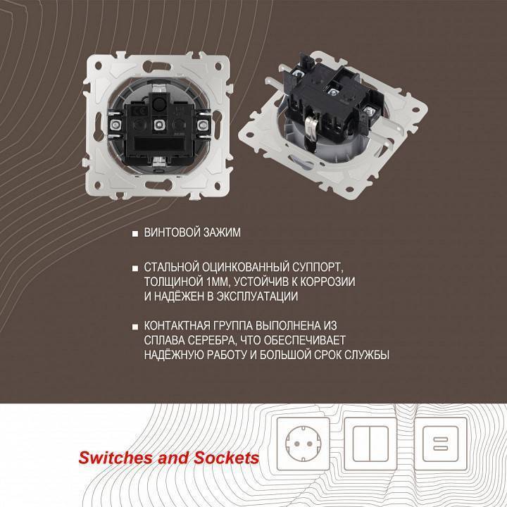 Розетка влагозащищенная с заземлением и со шторкой с крышкой Arte Milano am-202 202.41-1.silver