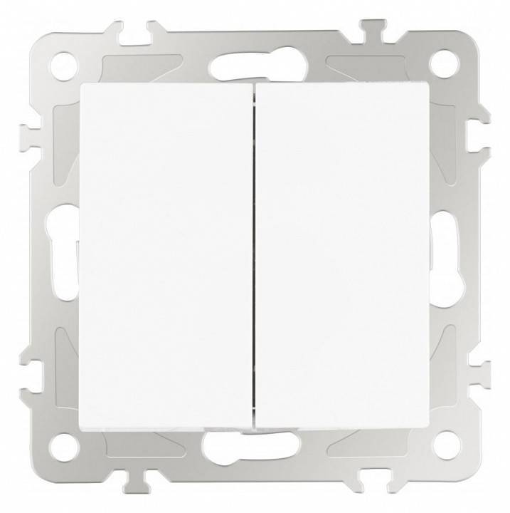 Выключатель двухклавишный без рамки Arte Milano 206 206.30-2.white