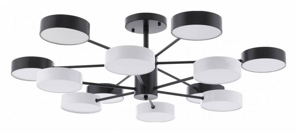 Люстра на штанге Arte Milano Ferrara 12 ламп черно-белая 250906/12B Bk/Wh