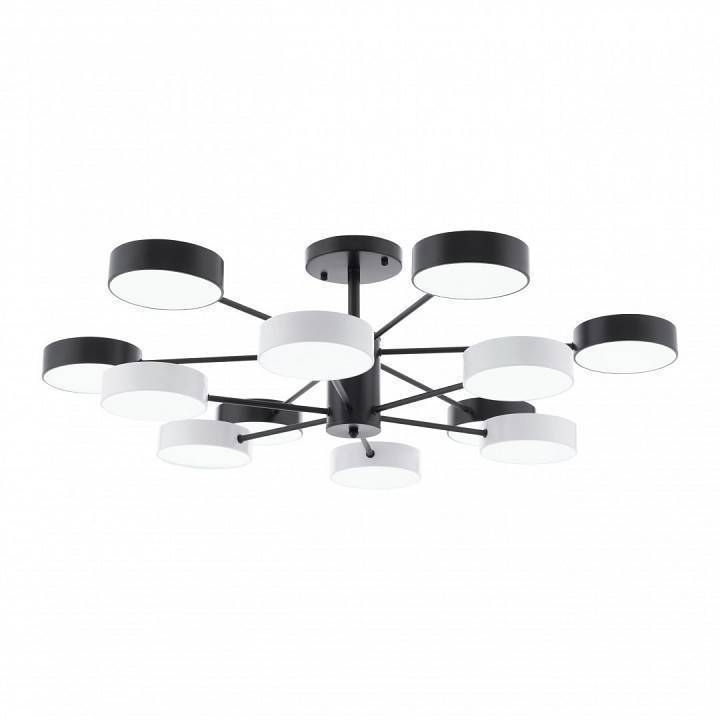 Люстра на штанге Arte Milano Ferrara 12 ламп черно-белая 250906/12B Bk/Wh