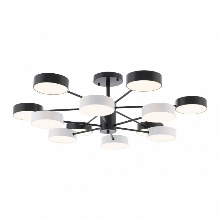 Люстра на штанге Arte Milano Ferrara 12 ламп черно-белая 250906/12B Bk/Wh