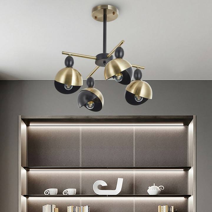 Люстра на штанге Arte Milano Neapolis-71307 271307/4 BK/GD