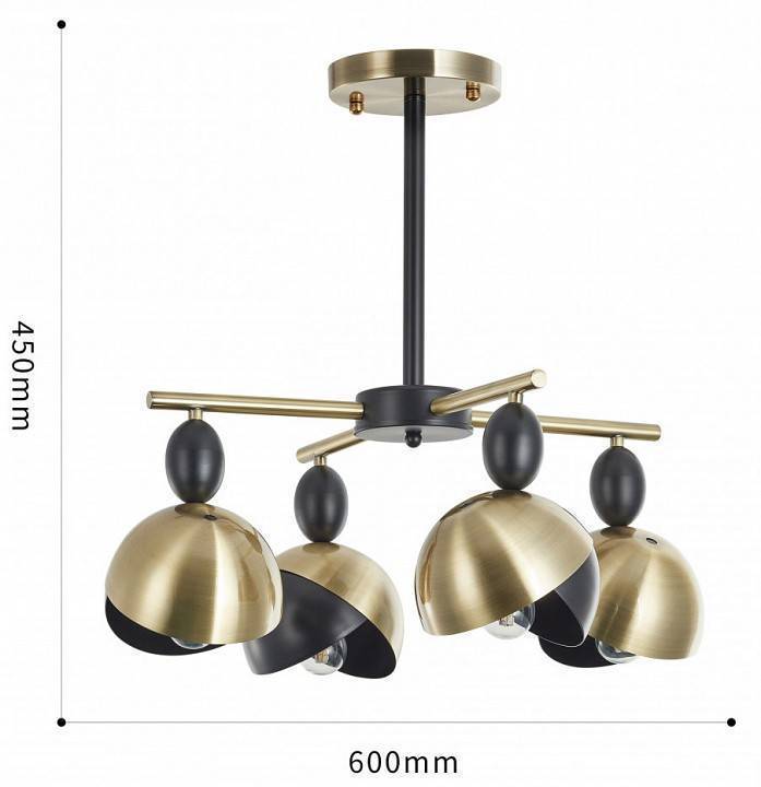 Люстра на штанге Arte Milano Neapolis-71307 271307/4 BK/GD