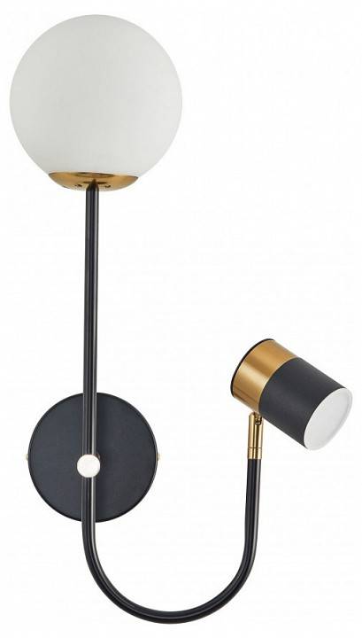 Бра с подсветкой Arte Milano Ferrara 274802/1+1B BK/GD