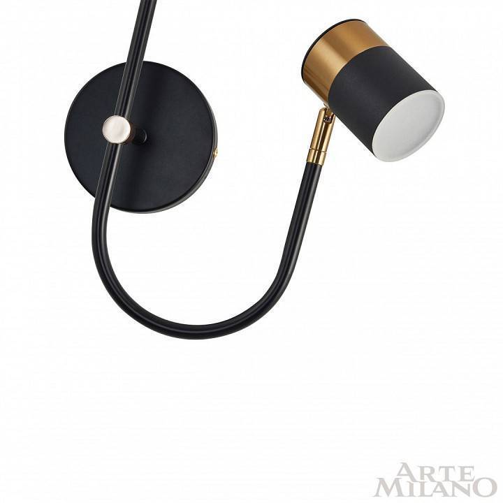 Бра с подсветкой Arte Milano Ferrara 274802/1+1B BK/GD