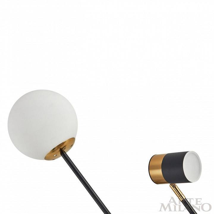 Бра с подсветкой Arte Milano Ferrara 274802/1+1B BK/GD