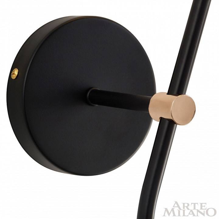 Бра с подсветкой Arte Milano Ferrara 274802/1+1B BK/GD