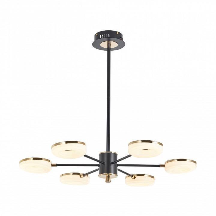 Люстра на штанге Arte Milano Ferrara 6 ламп светодиодная 277499/6 BK/GD