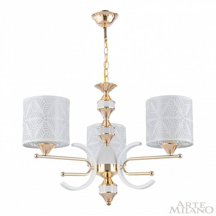Подвесная люстра Arte Milano Florentia-2097 3 ламп 302097/3 Wh/Gd