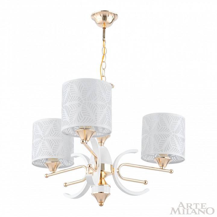 Подвесная люстра Arte Milano Florentia-2097 3 ламп 302097/3 Wh/Gd