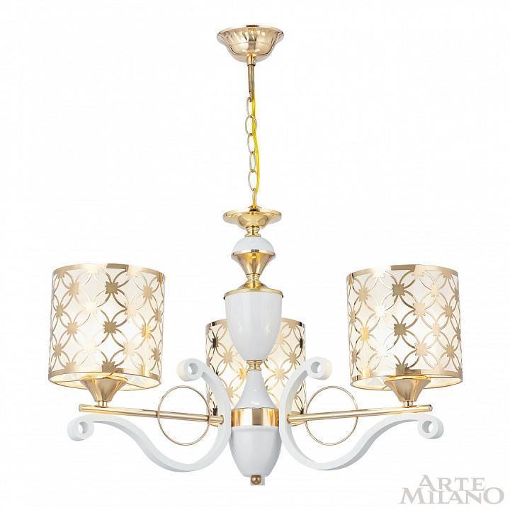 Подвесная люстра Arte Milano Florentia-3097 3 ламп 303097/3 Wh/Gd