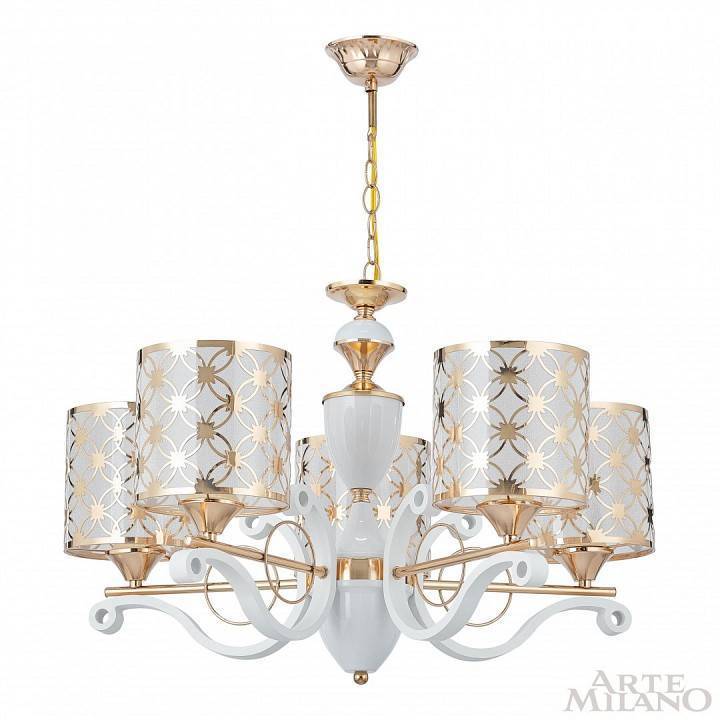 Подвесная люстра Arte Milano Florentia-3097 303097/5 Wh/Gd