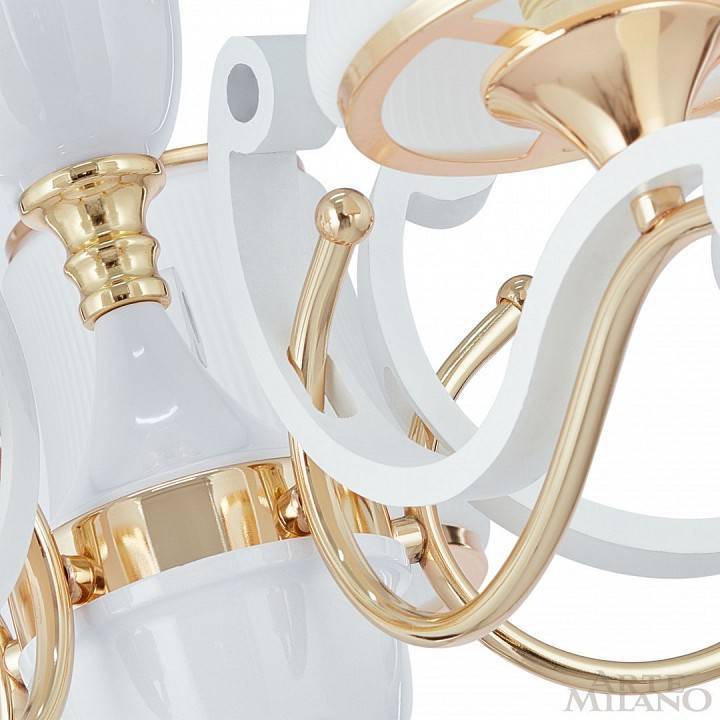 Подвесная люстра Arte Milano Florentia-3987 8 ламп 303987/8 Wh/Gd