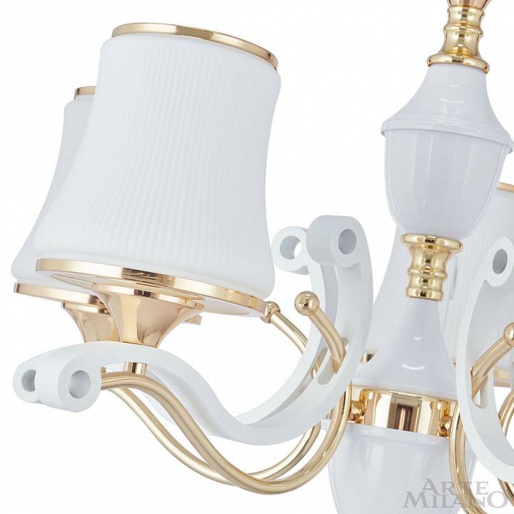 Подвесная люстра Arte Milano Florentia-3987 8 ламп 303987/8 Wh/Gd
