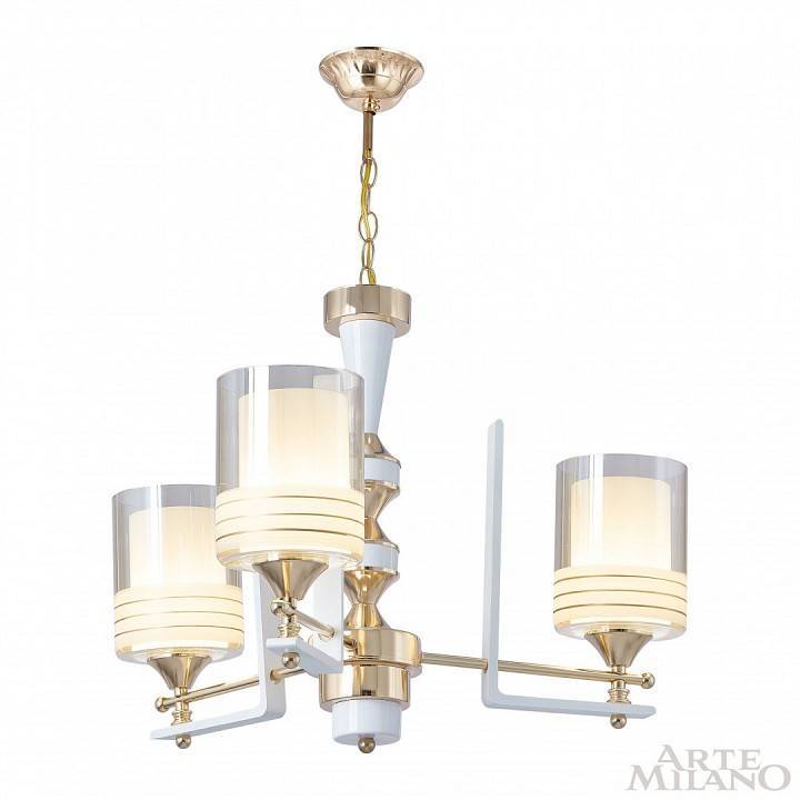 Подвесная люстра Arte Milano Florentia-6087 3 ламп 306087/3 Wh/Gd