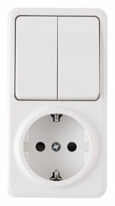 Блок с выключателями двухклавишными Arte Milano am-310 310.53-1.white