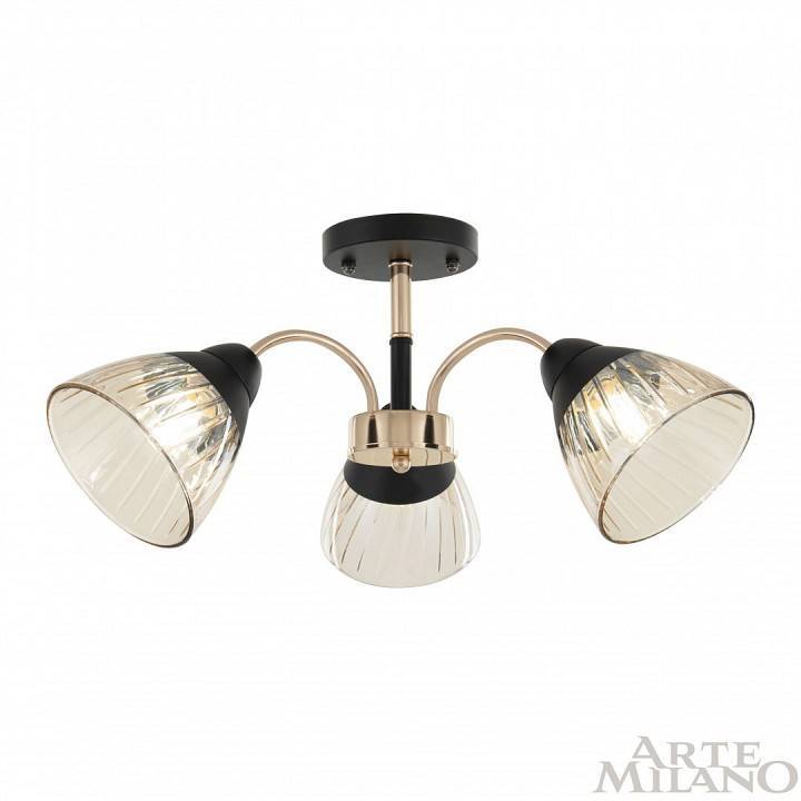 Люстра на штанге Arte Milano Napoli 3 лампы 320119/3 FG+BK