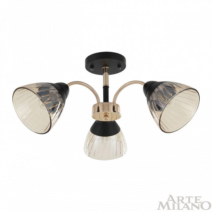 Люстра на штанге Arte Milano Napoli 3 лампы 320119/3 FG+BK