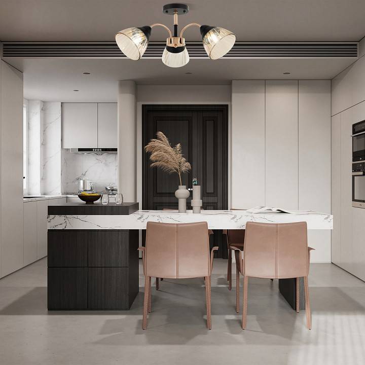 Люстра на штанге Arte Milano Napoli 3 лампы 320119/3 FG+BK