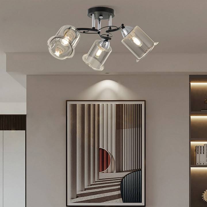 Потолочная люстра Arte Milano AMALFI 3 лампы 323219/3 CR+BK