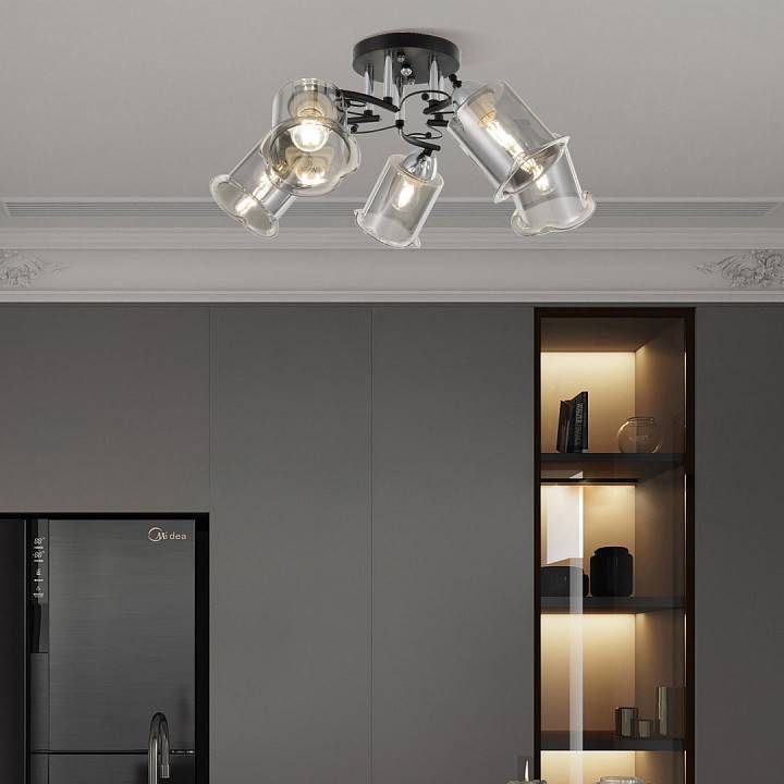 Потолочная люстра Arte Milano AMALFI 5 ламп 323219/5 CR+BK
