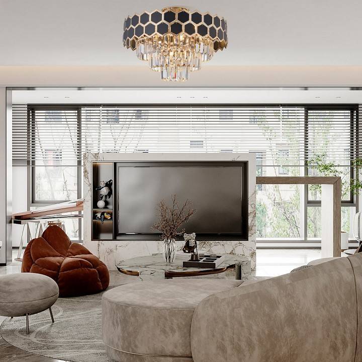 Люстра на штанге Arte Milano Sorrento-5009 золото 375009/4+2/20/480 GD