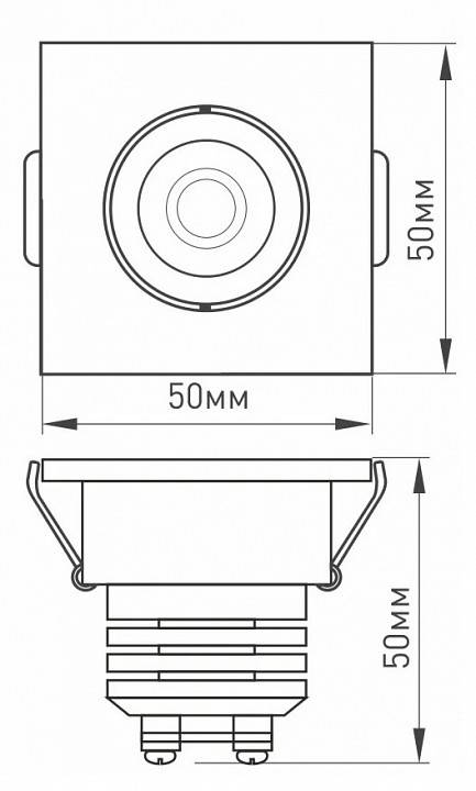 Встраиваемый светильник Arlight LGD-CL-S120x120-12W White 020759