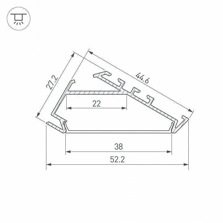 Профиль накладной Arlight Klus 25469