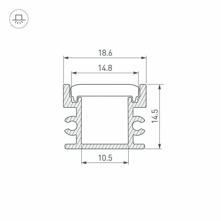 Профиль накладной Arlight FLOOR 045670