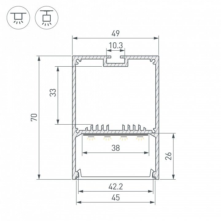 Профиль накладной Arlight SL-LINE 062513