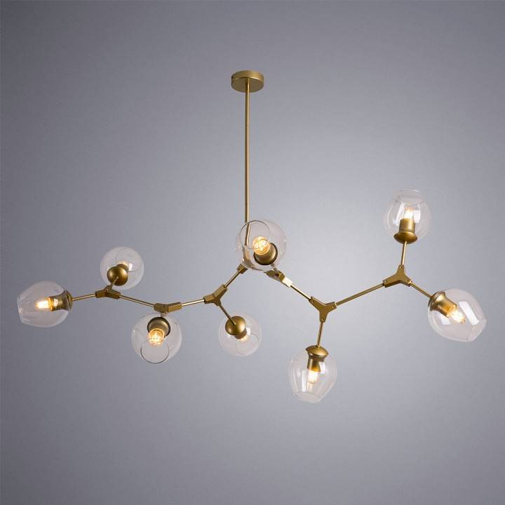 Подвесная люстра Arte Lamp Yuka 8 ламп A4103SP-8GO