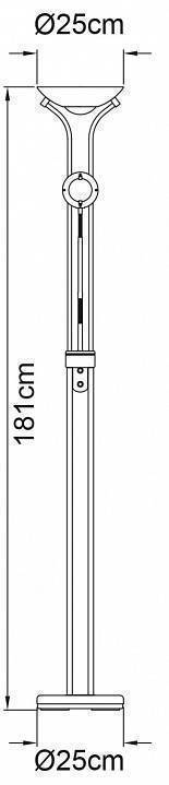 Торшер с подсветкой Arte Lamp Duetto A4329PN-2AB