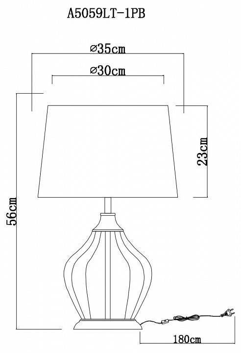 Настольная лампа декоративная Arte Lamp Baymont A5059LT-1PB