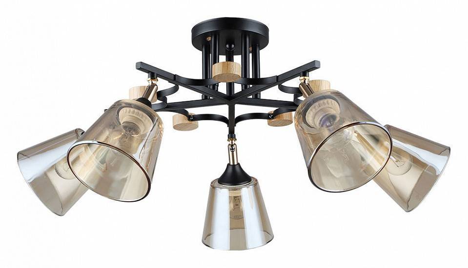 Люстра на штанге Arte Lamp Glassy 5 ламп A5078PL-5BK