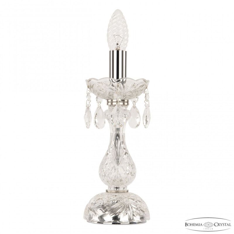 Настольная лампа декоративная Bohemia Ivele Crystal 105 105L/1-27 Ni