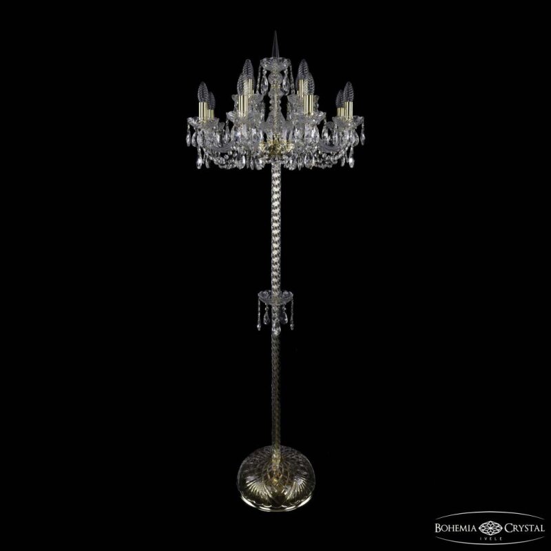 Торшер Bohemia Ivele Crystal 1402 1402T2/8+4/195-165 G