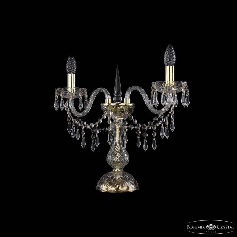 Настольная лампа декоративная Bohemia Ivele Crystal 1403 1403L/2/141-39 G