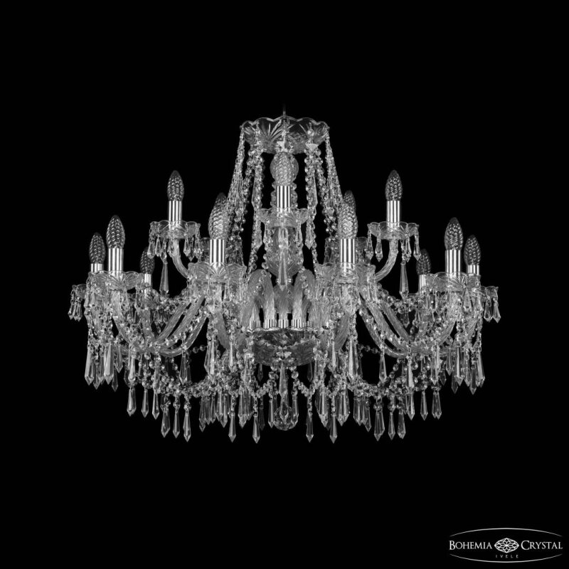 Подвесная люстра Bohemia Ivele Crystal 1403 1403/10+5/300 Ni