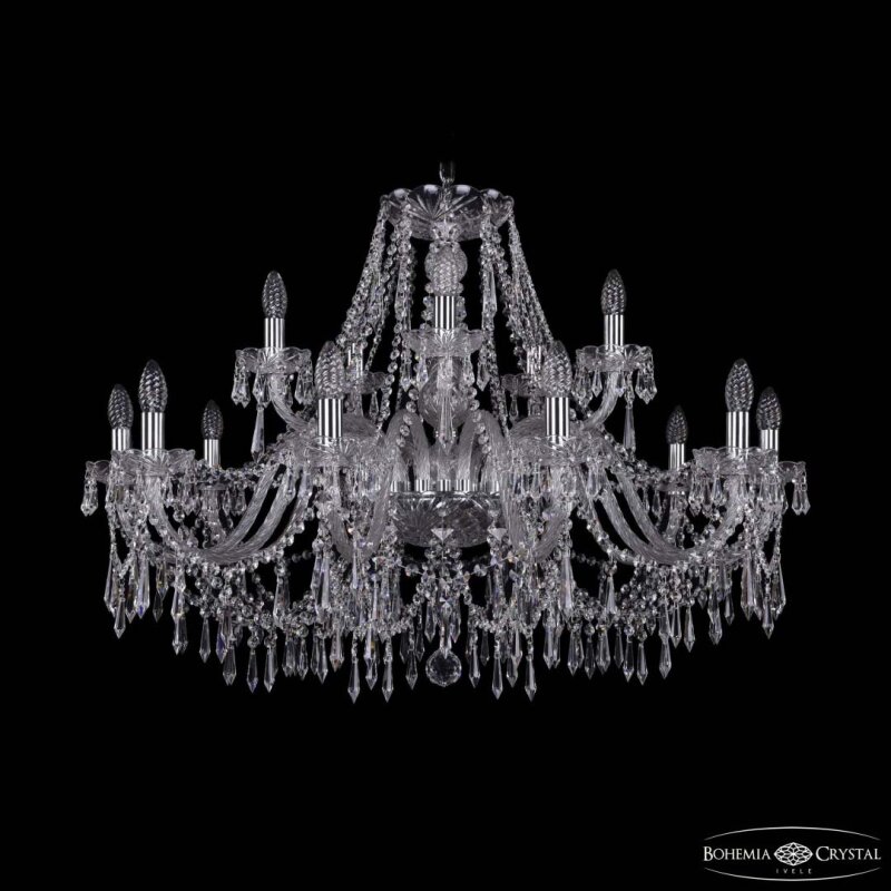 Подвесная люстра Bohemia Ivele Crystal 1403 1403/10+5/360 Ni