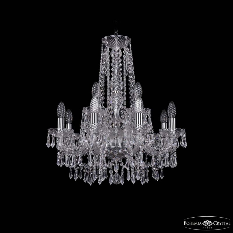 Подвесная люстра Bohemia Ivele Crystal 1403 1403/8+4/195/h-60 Ni