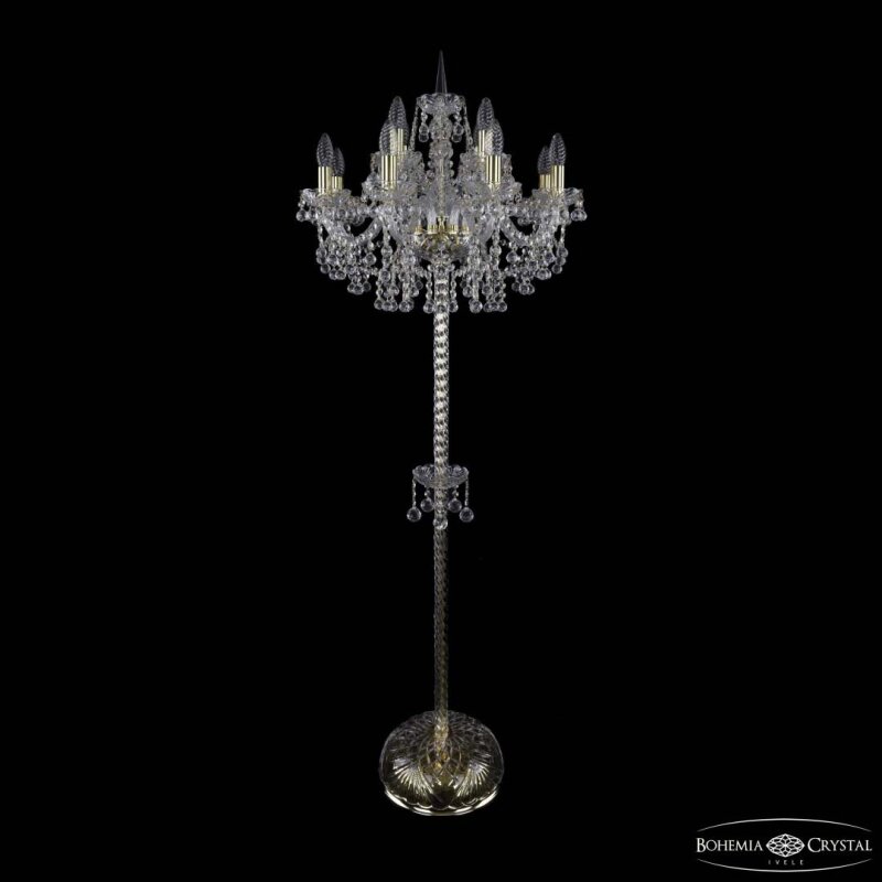Торшер Bohemia Ivele Crystal 1409 1409T2/8+4/195-165 G