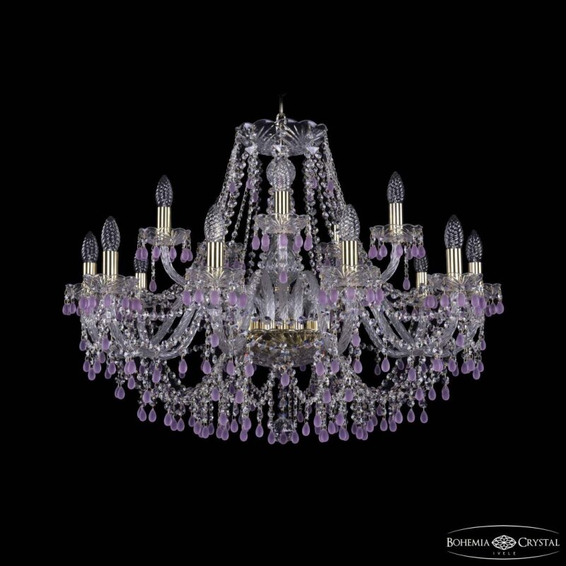 Подвесная люстра Bohemia Ivele Crystal 1410 1410/10+5/300 G V7010