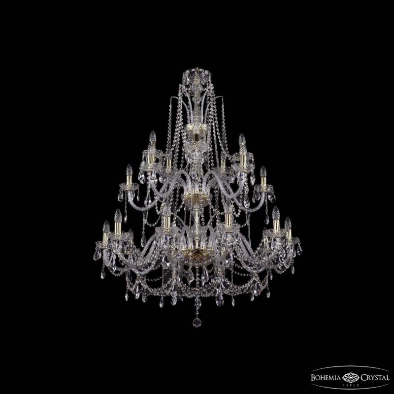 Подвесная люстра Bohemia Ivele Crystal 1411 1411/10+5+5/360/2d G