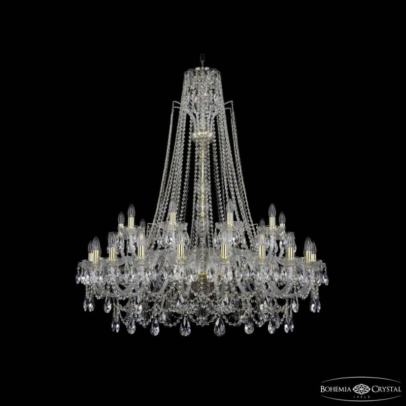 Подвесная люстра Bohemia Ivele Crystal 1411 1411/20+10/400/XL-130 G