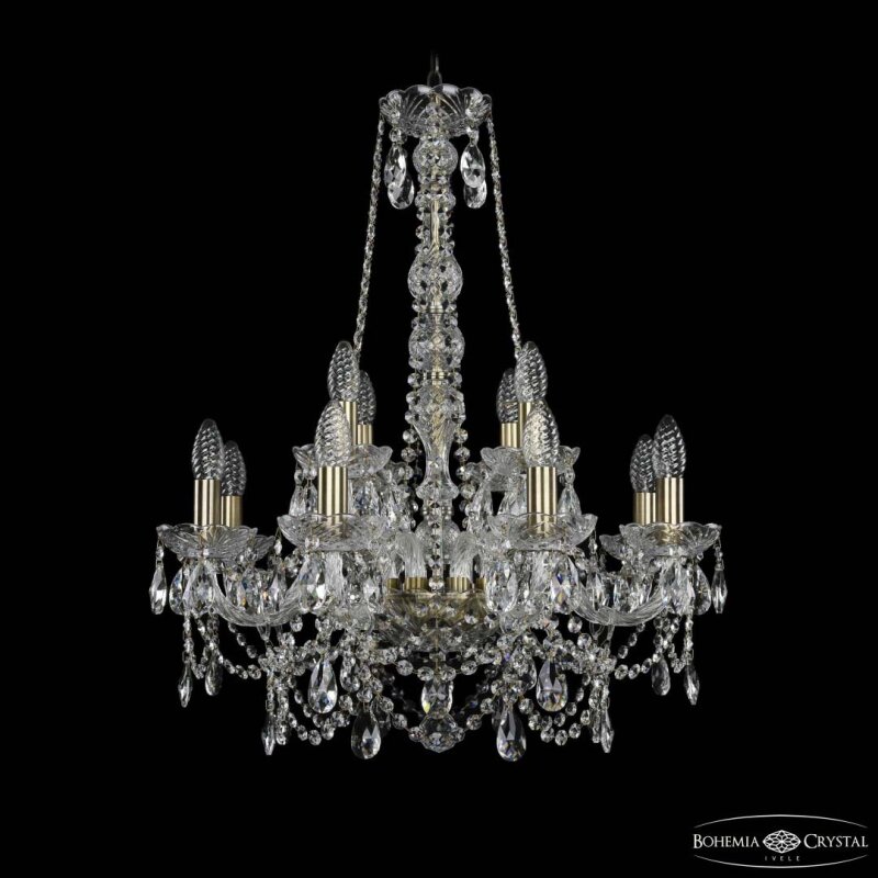 Подвесная люстра Bohemia Ivele Crystal 1411 1411/8+4/195/h-70 Pa