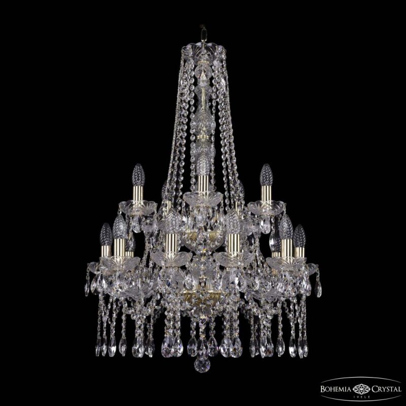 Подвесная люстра Bohemia Ivele Crystal 1413 1413/10+5/200/h-87/2d G
