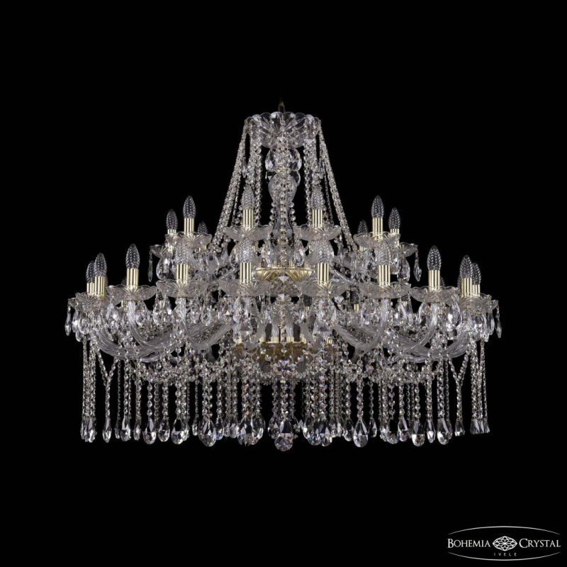 Подвесная люстра Bohemia Ivele Crystal 1413 1413/20+10/400/2d G