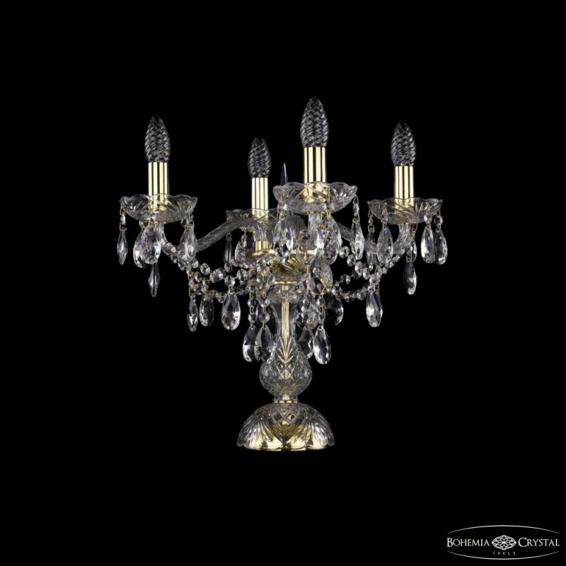Настольная лампа декоративная Bohemia Ivele Crystal 1415 1415L/4/141-39 G