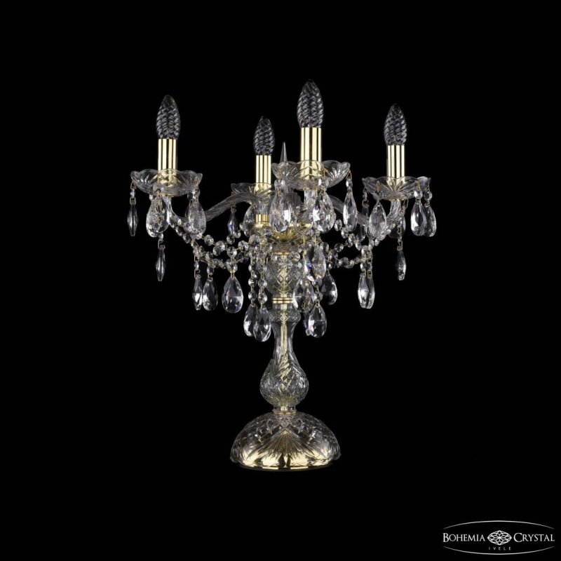 Настольная лампа декоративная Bohemia Ivele Crystal 1415 1415L/4/141-47 G
